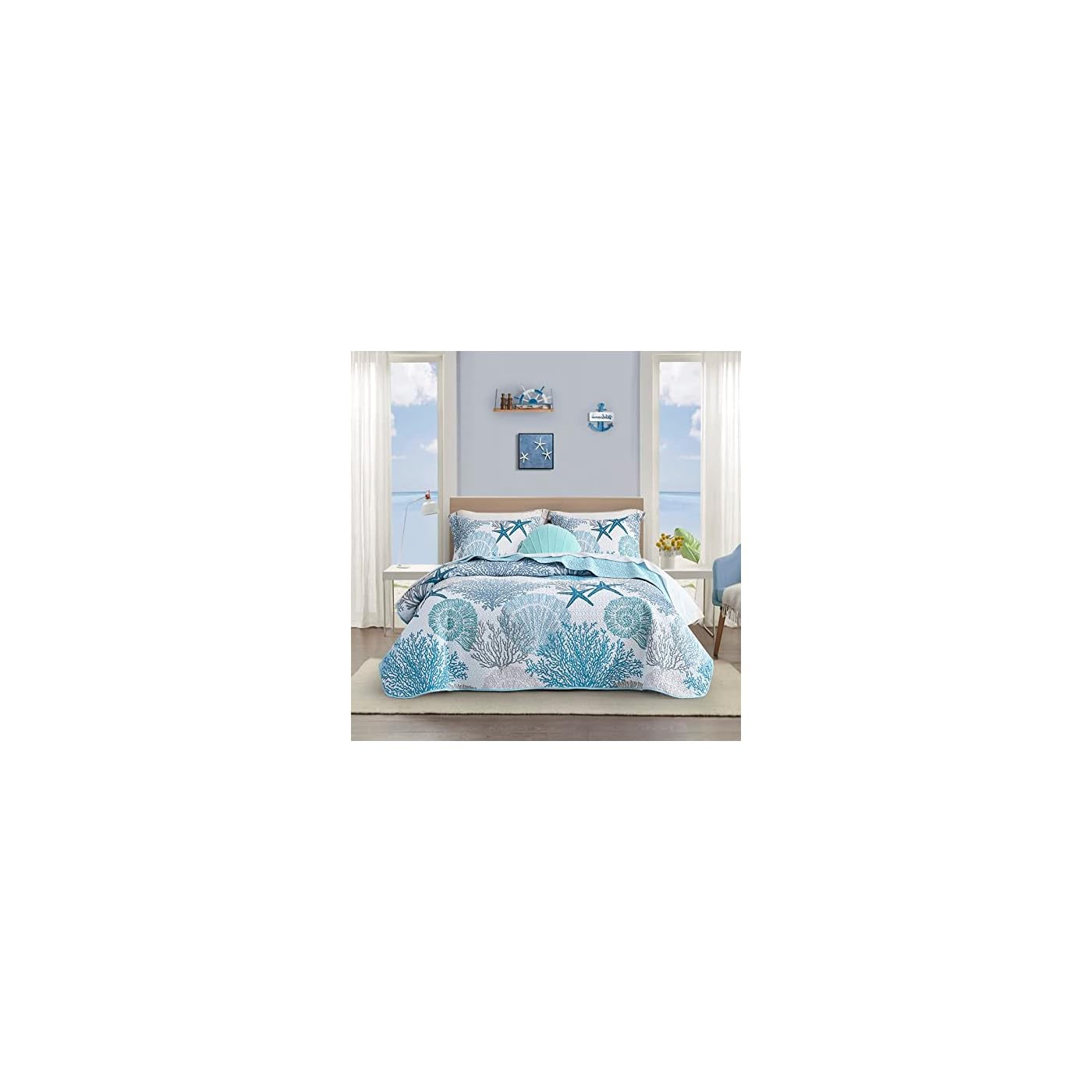 Tranquil Tides Quilt Set- Full/Queen