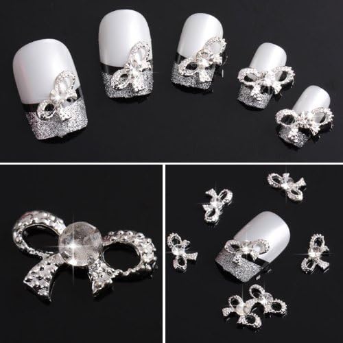 Nail World365 100x 3d Black Metal Rhinestones Nail Art DIY Decorations (2)