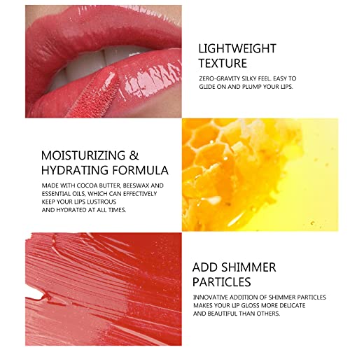 FREEORR 6 Colors Glitter Liquid Lip Gloss Mirror Series, High Pigmented Glitter Liquid Lipstick Hydrating Plumping Lip Gloss, Non-sticky Shine&Shimmer, 6Pcs Liquid Lipstick/Lipgloss Kit/Set Lip Makeup Gift for Women Girls - Thumbnail 5