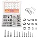 Produktbild newlng Schrauben set M3 M4 M5 M6 Schrauben und Muttern Unterlegscheiben Schraubenschlüssel, 304 Edelstahl Linsenkopfschrauben Rund-Knopfkopf Schraubenset mit Sortiment Box 525pcs