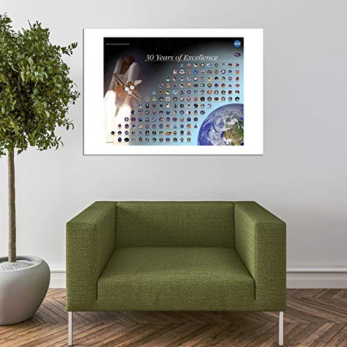 Affiche encadrée NASA Mission Patch Spiffing Prints format extra large mat - 7