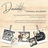 NoriKids Platzkarten Hochzeit & Jubiläum | Tischkarten als Untersetzer aus Holz | mit Namen der Gäste & des Brautpaares | Motiv Schmetterlinge | personalisierte Gastgeschenke