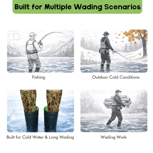 Image of Riverruns Wading Socks, Neoprene Wet-Suit Wader Socks for Men and Women Outdoor Fishing, Surfing, Wakeboarding