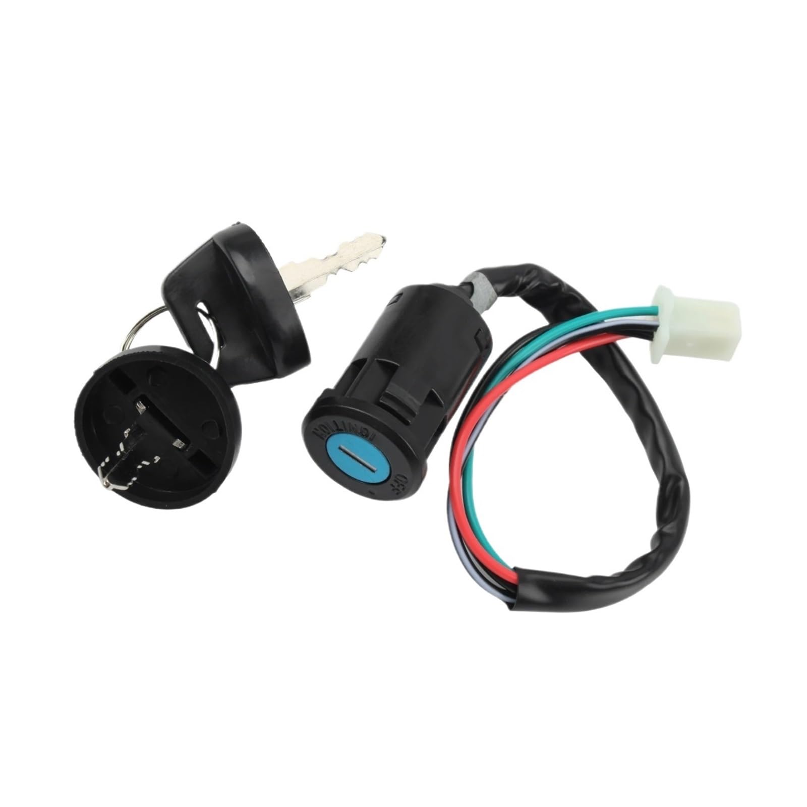 Interruptor de encendido universal de 4 pines con cable para bobina de moto 7