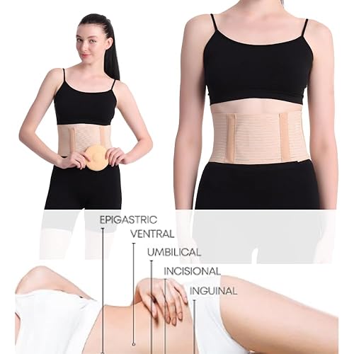 Miniatura 2 de Umbilical Hernia Belt for Men and Women - Abdominal Support Binder with Compression Pad - for Incisional, Epigastric, Ventral, Inguinal Hernia -