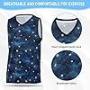 Basketball Shirt Lightweight Men's Sports Shirts for Men Women Youth Team Scrimmage White Sky and Stars Modern XXX-Large #2