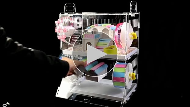 ハムスターのゲージ Amazon | xinxin-homeハムスターケージ 小動物用ケージ アクリル