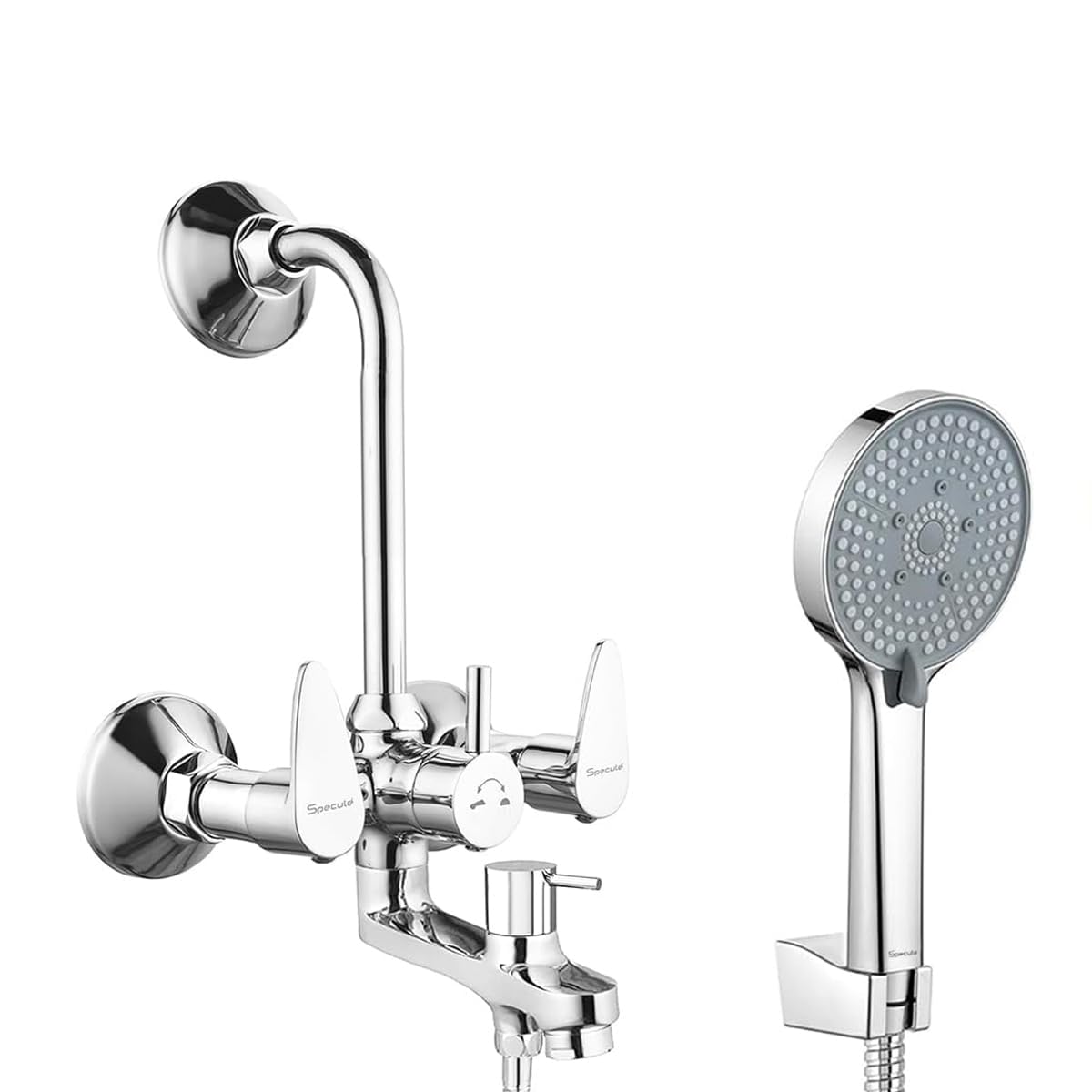Topaz 3-in-1 Wall Mixer with Hand Shower - Chrome -10