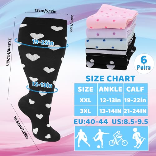 Chaussettes de compression Utensilsto anti jambes lourdes pour vol et course
