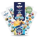 LET'S WANDER World Adventure Stickers Set of 50 - Designed for The World Explorer Water Bottle - Weatherproof & Waterproof Decals for Tumblers, Laptops, Phone Cases, Etc. (50 1x1 Inch Stickers)