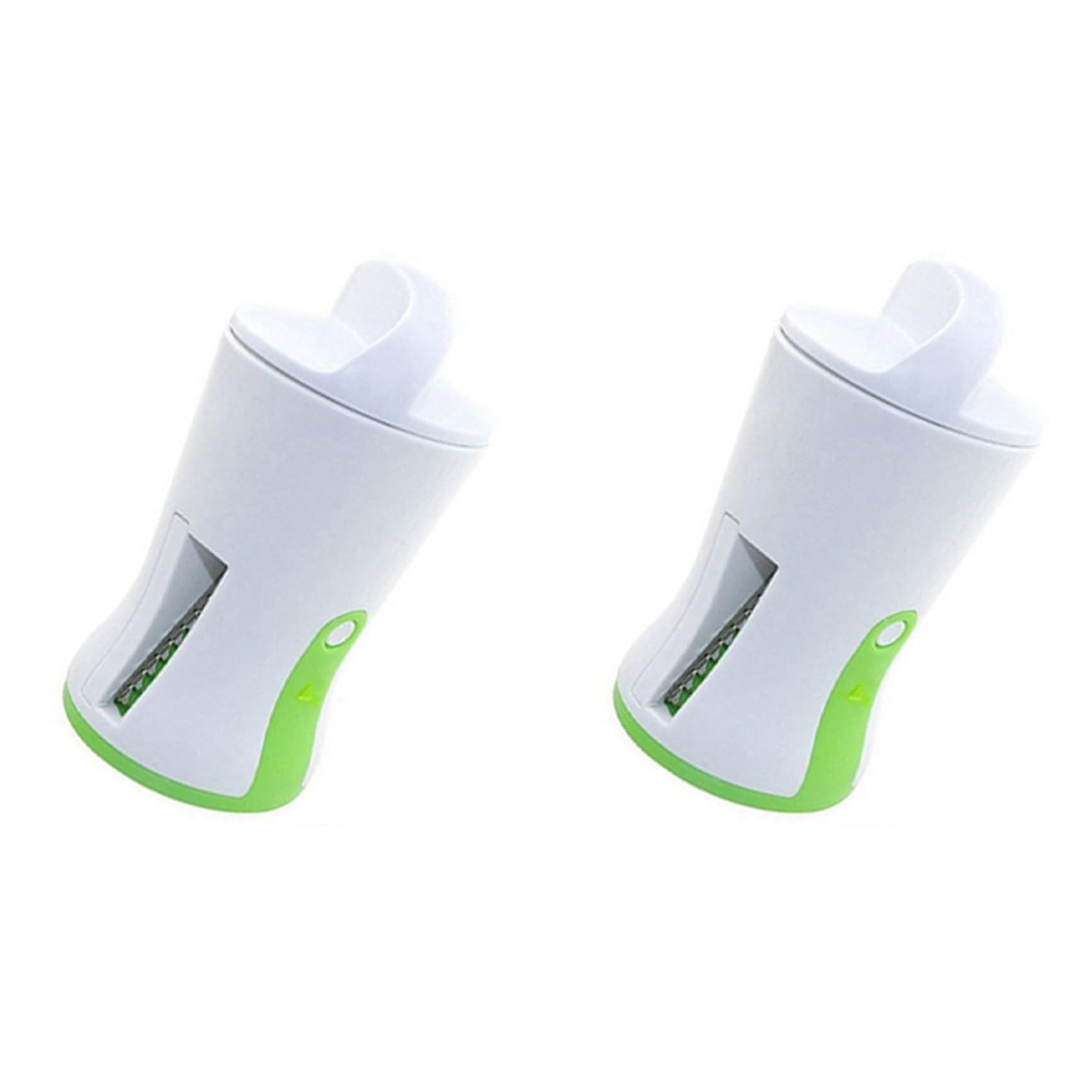 Hndhbfgrt 2 Pc Spiral Funnel Vegetable Grater ABS Stainless Steel Carrot Cucumber Slicer Chopper Vegetable Spiral Blade Cutter