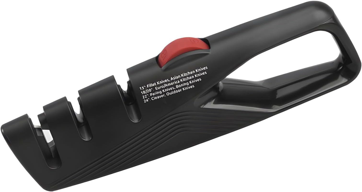 Combined Multiple Functional Cutter Sharpener Highlighting Twist Corner for Optimal Sharpening Not Slip Plan Secure Action Kitchen Outdoor Kitchen
