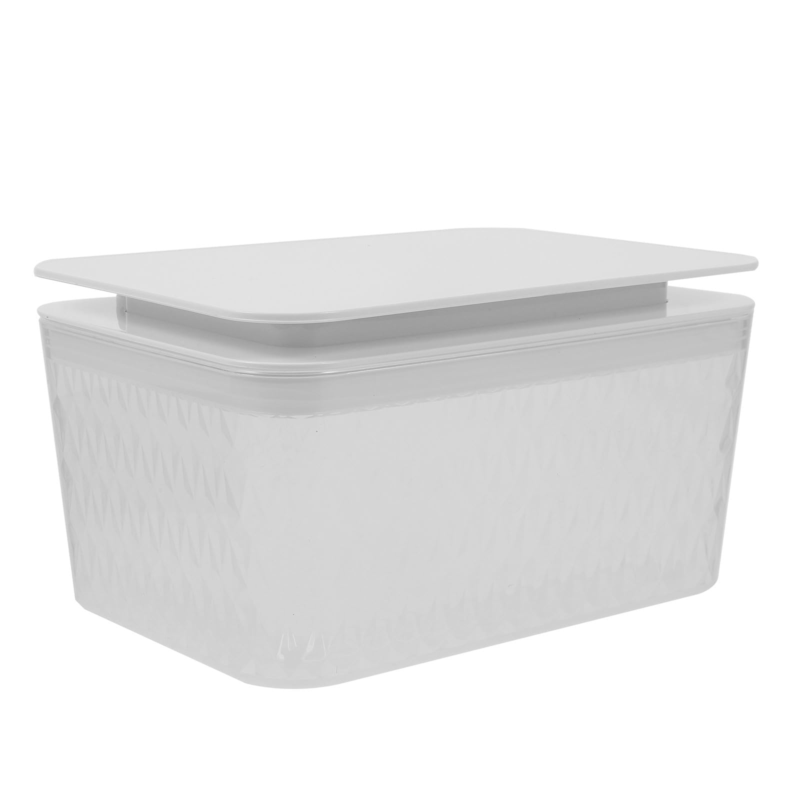 Caja Dispensadora de Toallitas Reutilizables Tapa Contenedor para Toallitas Húmedas Tamaño Compacto Material Plástico Cristal Blanco para Baño y Hogar Portátil y Higiénico