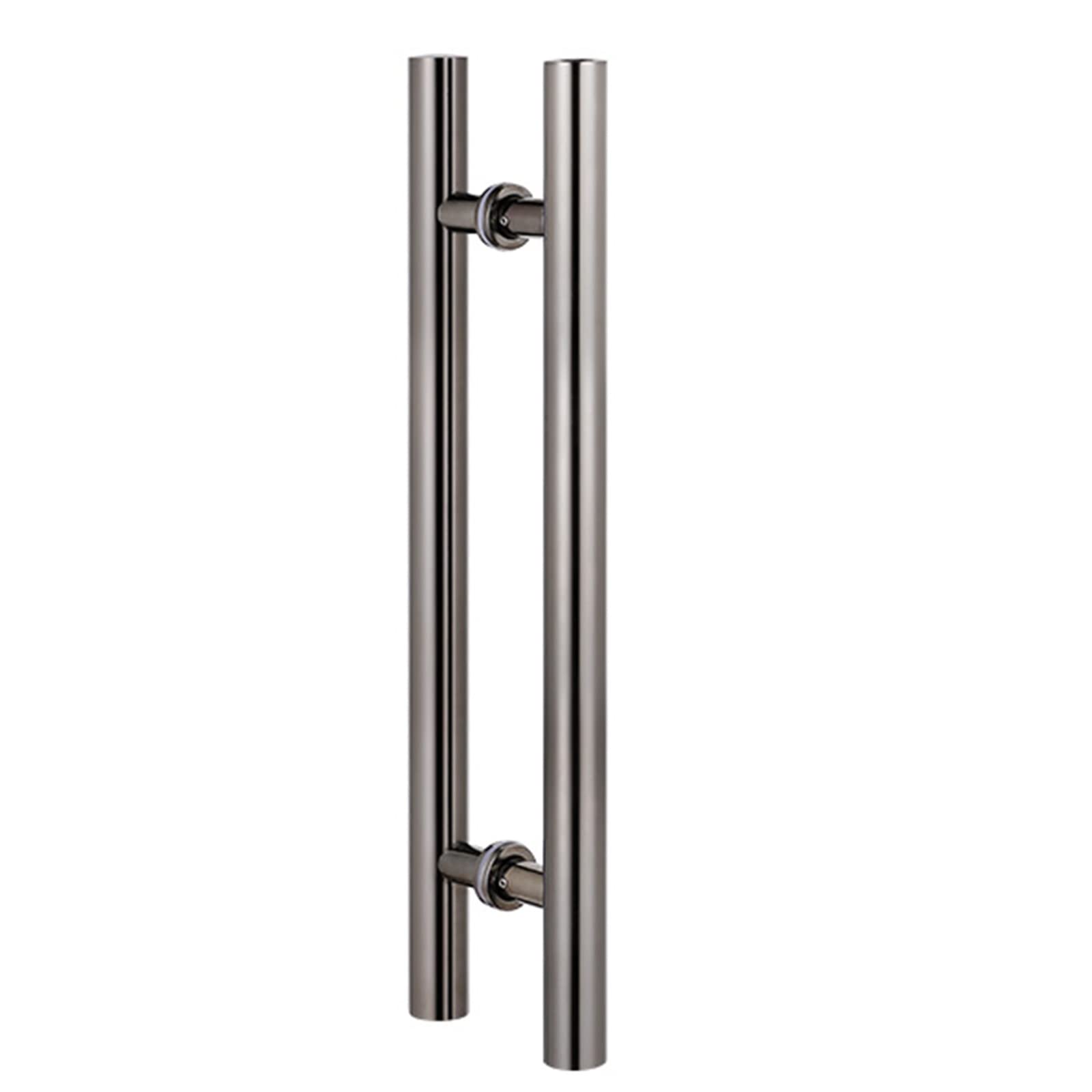 GYRAZXS Titanium Stainless Steel Round Door Handle 0.6m to 1.8m Pull Grab for Solid Core Doors Barn Doors Wood Gates & Front Doors Includes Screws Durable & Stylish