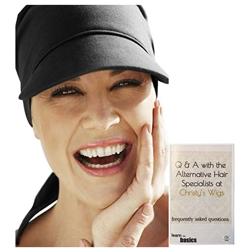 Bundle - 2 Items: Laguna Sun Scarf by Christine Headwear (Item #1), Christy's Wigs Q & A Booklet (Item #2) - Color: Black