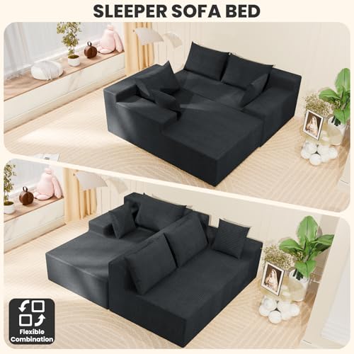 Image of LEVELEVE 107 inch Cloud Sectional Couch with Deep Seat,Modern Modular Sofa with L-Shape Chaise,No Assembly Required, Upholstered Couches for Living Room Bedroom(Dark Gery,Left Facing Chaise)