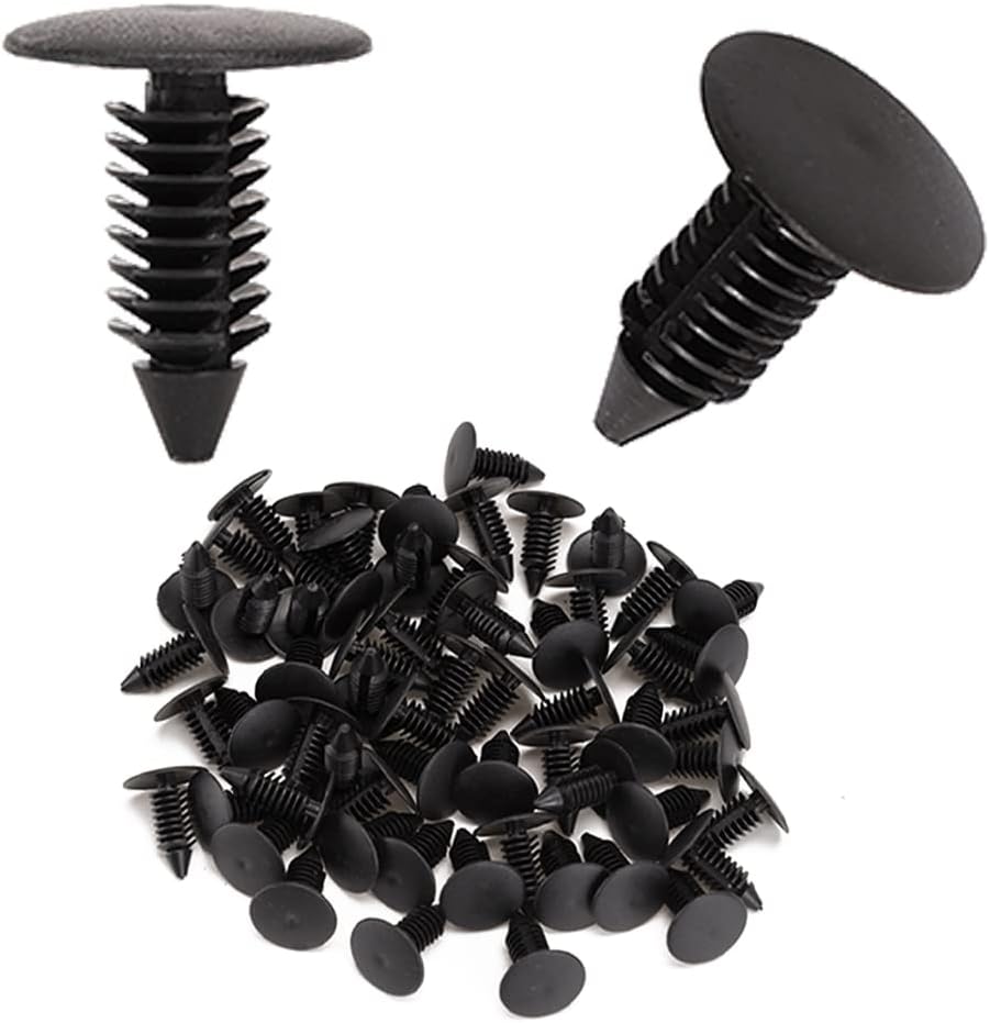 100 Pcs Car Retainer Clips Universal Fir Tree Trim Clip Black Car Body Trim Clips 7.5mm Hole Car Door Trim Bumper Rivets for Car Panel Trim Maintenance