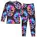 ODAWA Vibrant Skull Head Long Sleeve 4T Tee and Pant 2-piece Pj Set Fall Clothes