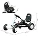 Homcom Go Kart Coche de Pedales Deportivo de Acero con Frenos para...