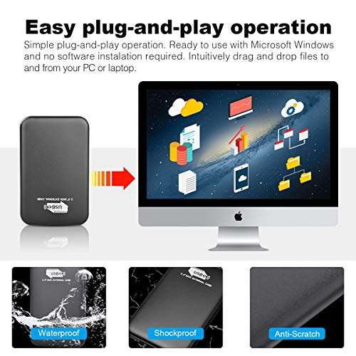 Externe Festplatte 2tb Type C USB 3.1 für PC, Mac, MacBook, Chromebook, Desktop, Laptop (2tb, Rot) – Bild 5