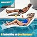 MARKETTY Pool Lounger, Fade-Resistant, Waterproof, Anti-Floating Patio Furniture, Pool Lounge Chair for Sun Shelf, Use in Pools with Shelves Up to 9-Inches Deep or Outside Pool Deck, White