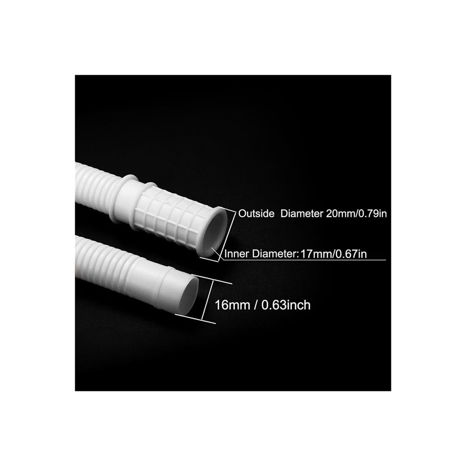 Compatible Con Manguera De Drenaje De Aire Acondicionado De Plástico Blanco Grueso Universal, 1-5M, Tubo De Lavadora, Manguera De Drenaje De Lavadora(2pcs 5m)