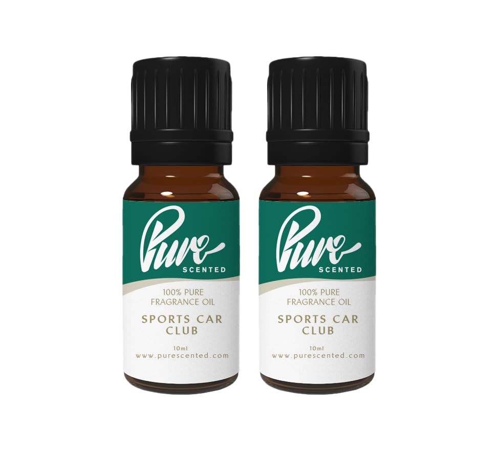 Pure Scented 20ml Fragrance Oils - 2 x 10ml Suitable for Candles, Soaps, Slime, Diffusers, Cosmetics, Wax Melts, Designer (2 x 10ml, Sports Car Club) — image 1