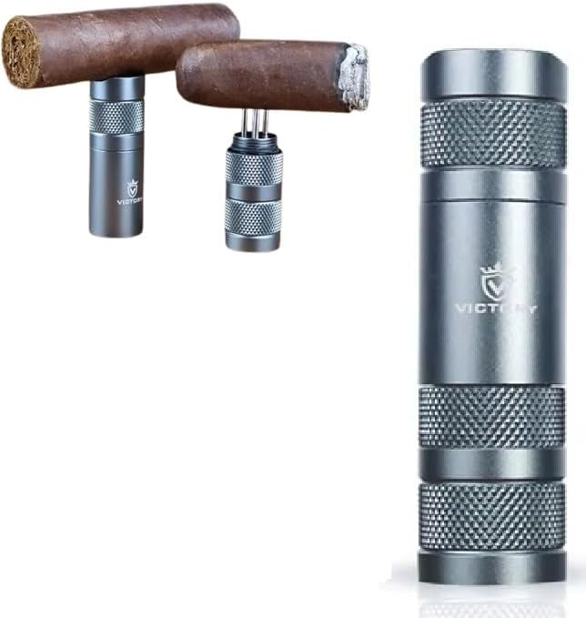 Cigar Punch Drill Dual Hole Draw Enhancer Tool – Premium Metal Portable Cigar Draw Tool, Needle Cleaner & Holder, Cigar Cutter Accessory for Tight Cigars, Smoking Tobacco Cuban Gifts for Men