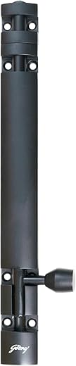 Godrej Door Fittings | 8 inch Tower Bolt | Premium Matte Black Finish | Kundi for Better Grip & Easy Operation-Chitkani/Ch...