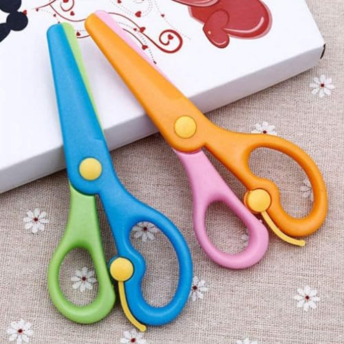 Image of KRAFTMASTER 2PCS Plastic Preschool Training Scissors - Classic Style - Safety Scissors for Children 3+