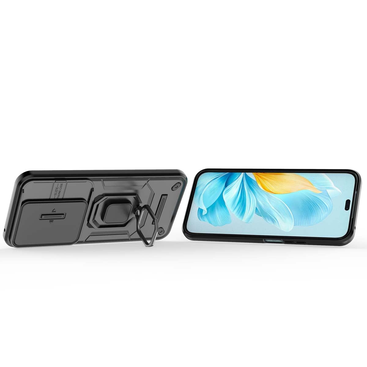 Custodia GOKEN Per Xiaomi Redmi Note 13 5G – Armor Doppio Strato Con Protezione Lente E Anello 360°, Blu - 2