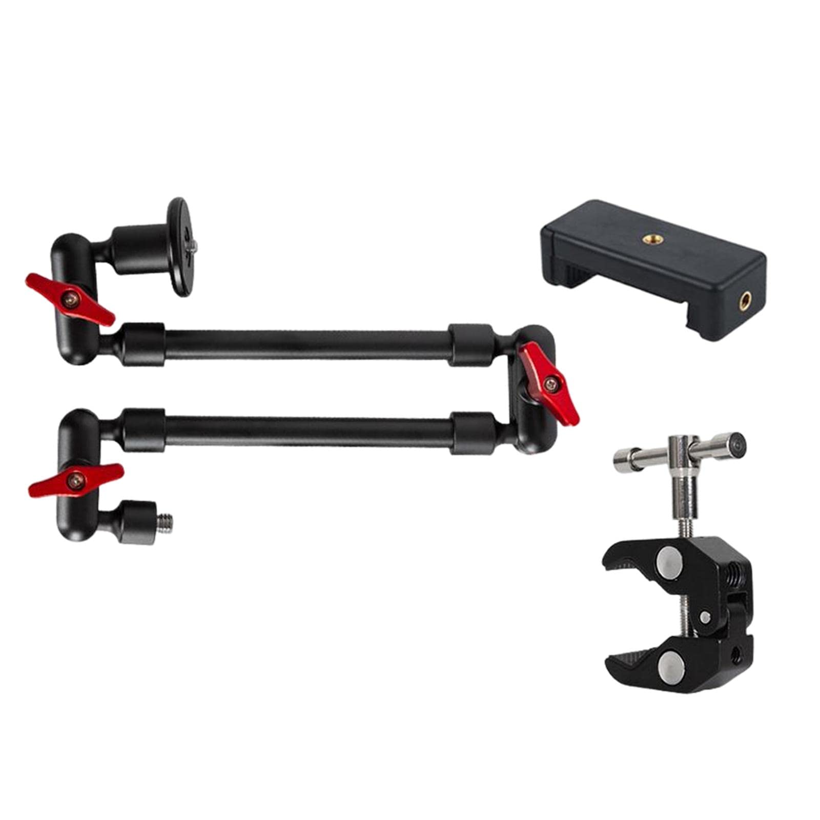 3 Pièces Support Articulé Polyvalent Bras Flexible Montage Aluminium Réglable Friction Adaptée aux Vidéos