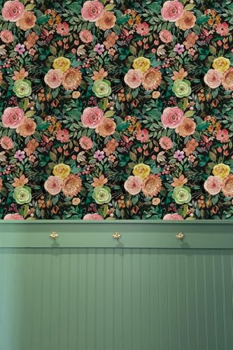 Papel tapiz floral para despegar y pegar impermeable que renueva armarios de cocina 3