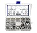 XLX 1200Pcs 304 Stainless Steel M2/M3 Stainless Steel Hex Socket Head Cap Screws Nuts Assortment Kit with Box