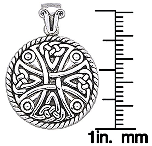 Sterling Silver Celtic Cross Pendant Necklace 18"2