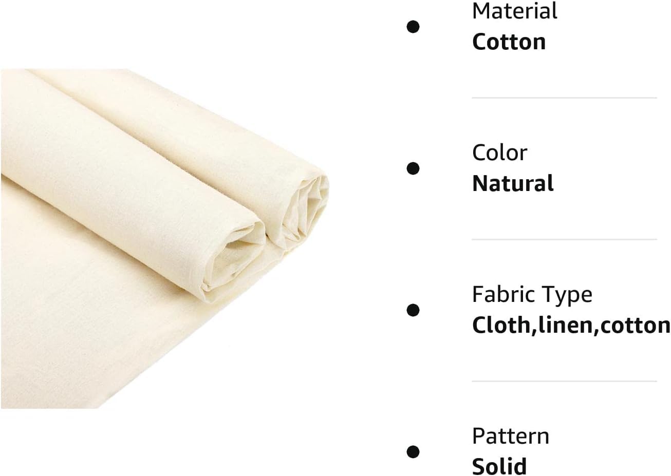 Heavy Cotton Muslin Fabric Textile Unbleached Draping Fabric 63 inch Wide Natural 5 Yards (5.25 Feet x 15 Feet)(63" x 180"), by Hautico - Image 8