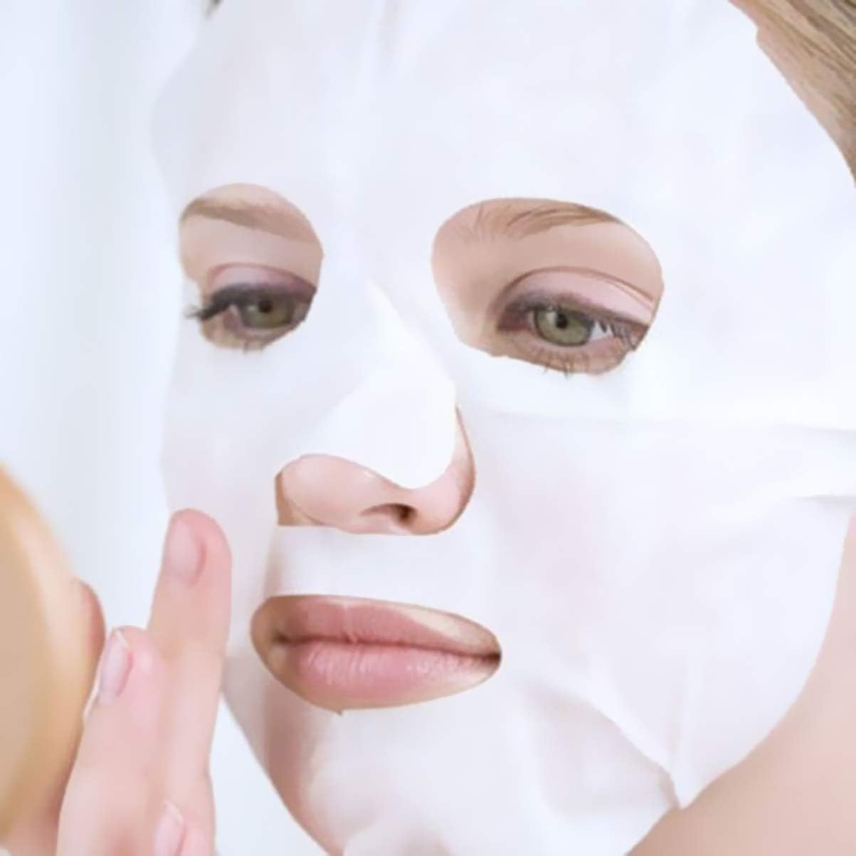 Frcolor 100pcs Disposable Facial Mask White Cosmetic Enlarged Cotton Facial Mask Sheet, 100 count (Pack of 1) - Image 5