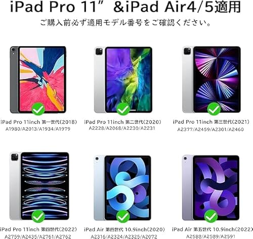 マジックキーボード iPad Pro 11inch対応スマートキーボード iPad Air4/5 10.9inch通用 トラックパッド に対応し 磁気吸着 多点押圧タッチパネルを備え とiPad 適用 キーボード bluetooth (ホワイト)