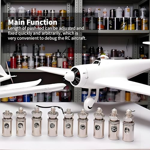 10 Stück RC Edelstahl Schubstangenverbinder, RC Flugzeug Schubstangenstopper für 1,8 Mm / 1,9 Mm / 2,0 Mm / 2,1 Mm Stahldraht