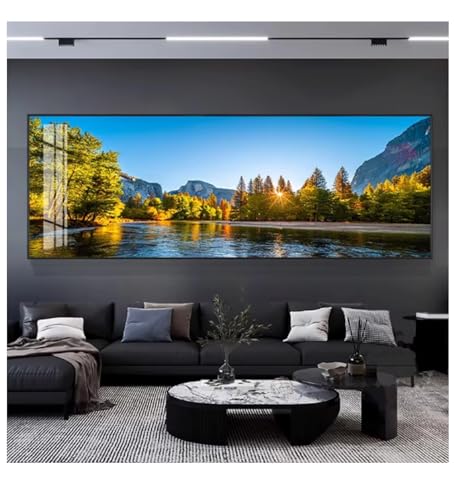 Art de salon grand format pour habiller un mur vide toile paysage de cascade