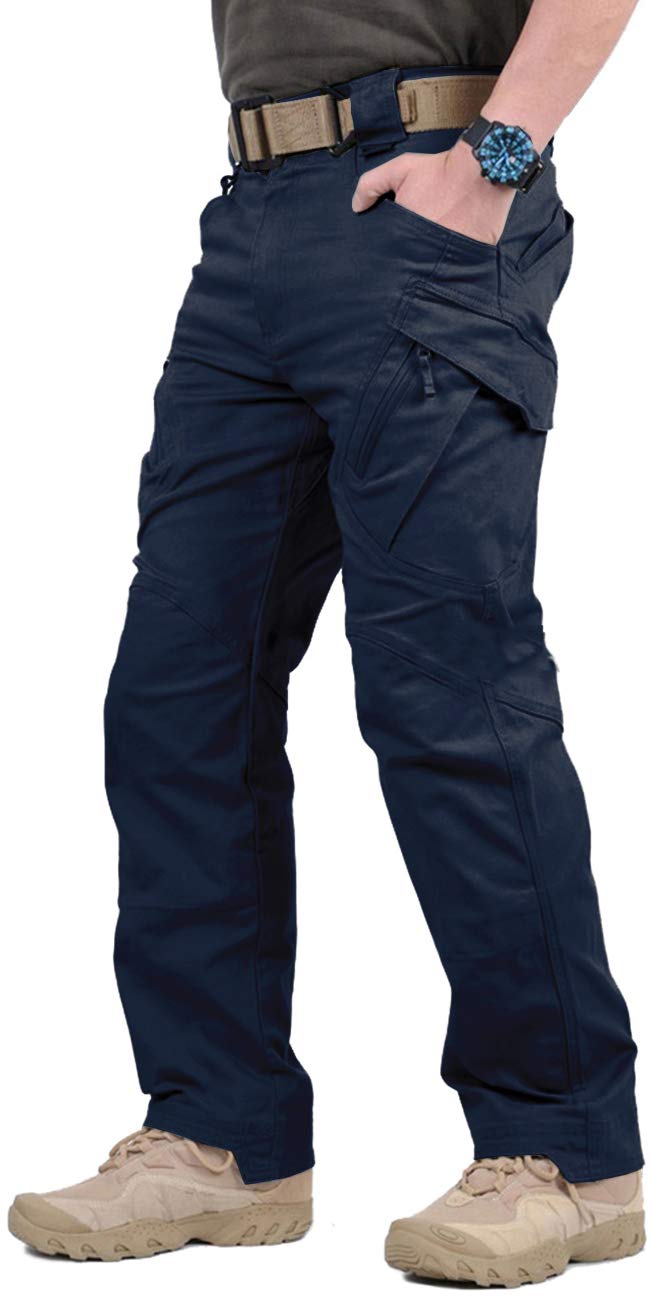 Winter Trousers Men Outdoor Hiking Trouser Mens Military Cargo Work Combat Cotton Working Multi Pockets Pants Slim Fit