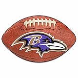 FANMATS NFL Baltimore Ravens Nylon Face Football Rug
