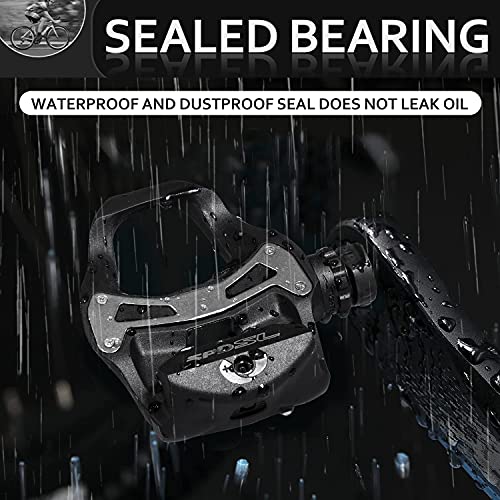 Xewea Road Pedals Cleats Set For Shimnao Spd Clipless Pedals, Lightweight Self-Locking Cycling Pedals For Shimnao 105 Sm-Sh System Shoes Fitness Peloton Spin Bike #TOP2