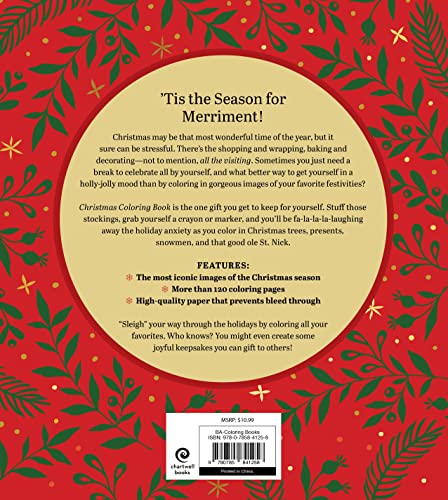 Christmas Coloring Book: Celebrate and Color Your Way Through the Holidays! (Chartwell Coloring Books) - Image 2