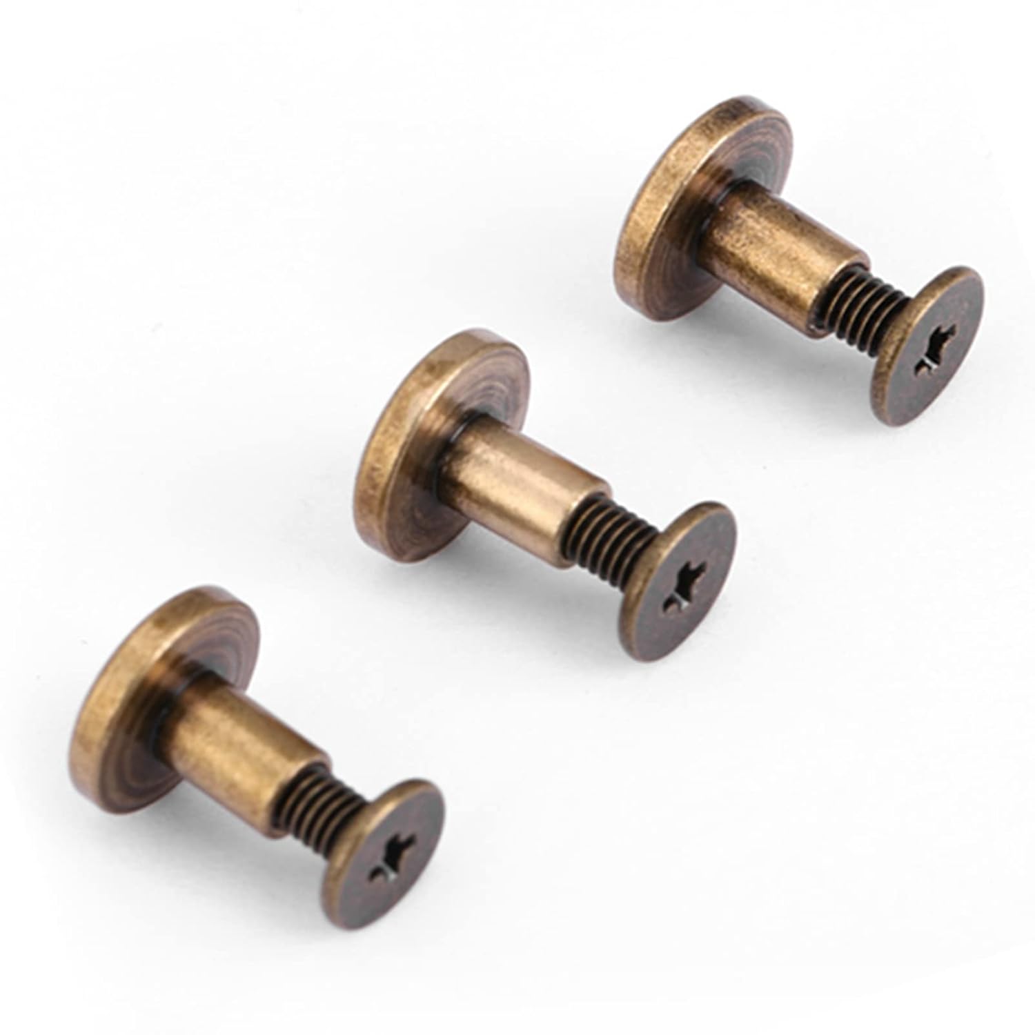 20pcs Leather Cap Rivet, Flat Head Rivets Nuts Nails Rivets Flat Head