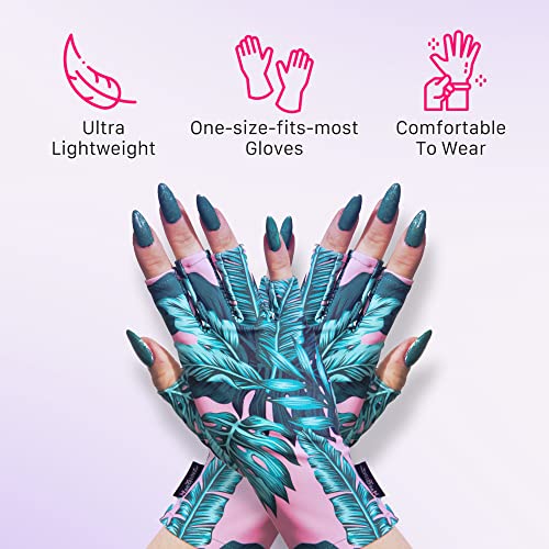 Maniglovz - Anti Uv Gloves For Gel Manicures Using Gel Lamp Dryers, Driving, Lounging And More, Fingerless Gloves That Shield Skin From The Sun And Nail Lamp, Outdoor Gloves, Nailed It Print #TOP5