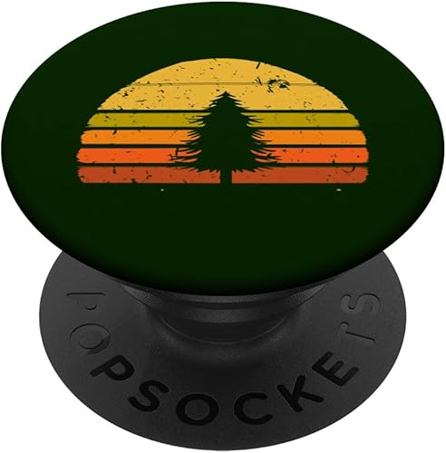 Empuñadura de pino, diseño retro, para los amantes del árbol del sol, para plantas y naturalezas, con soporte para teléfonos y tabletas