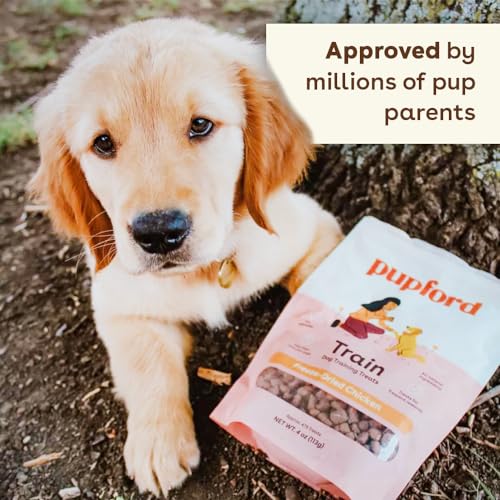 Pupford Freeze Dried Training Treats for Dogs & Puppies, 475+ Two Ingredient Bites (Chicken, 4 oz) Pupford Freeze Dried Training Treats for Dogs & Puppies, 475+ Two Ingredient Bites (Chicken, 4 oz)