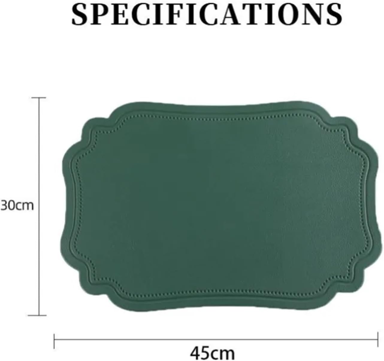 Orange Halloween Placemats Table Mat Square Tableware Pad PU Leather Non-Slip Waterproof Placemats Soft Bowl Coaster(Square Pink,30x45cm 10pcs)