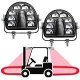 ONERAY フォークリフト 安全ライト 赤 アーク LED 警告灯 倉庫 歩行者 警告 アーチゾーン スポットライト 20W DC10-80V トラック セキュリティ インジケーター スポットライト 明るさ 2個パック